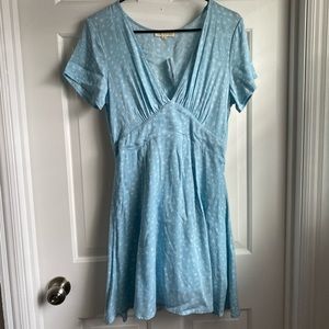 light blue dress